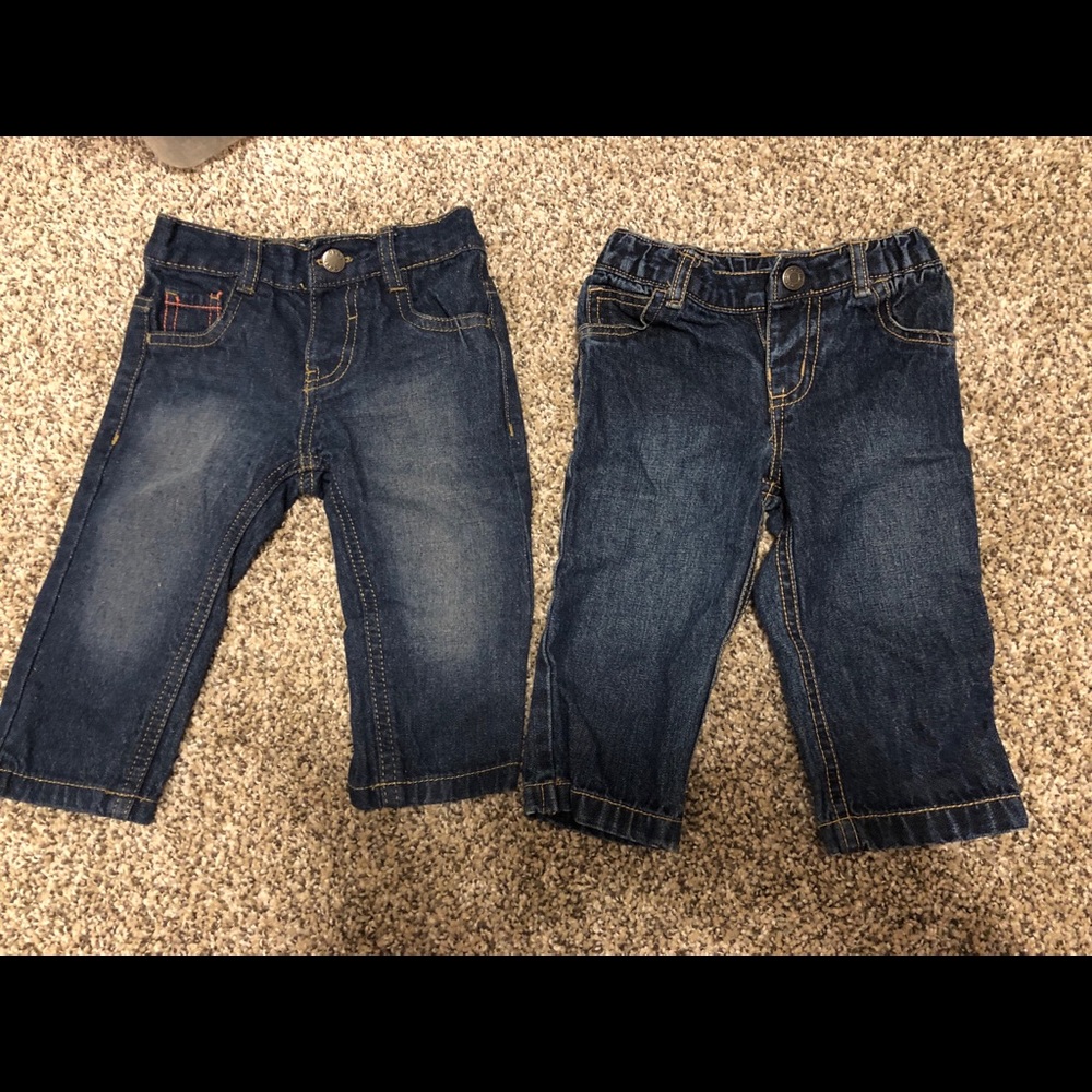 Two pairs of baby jeans